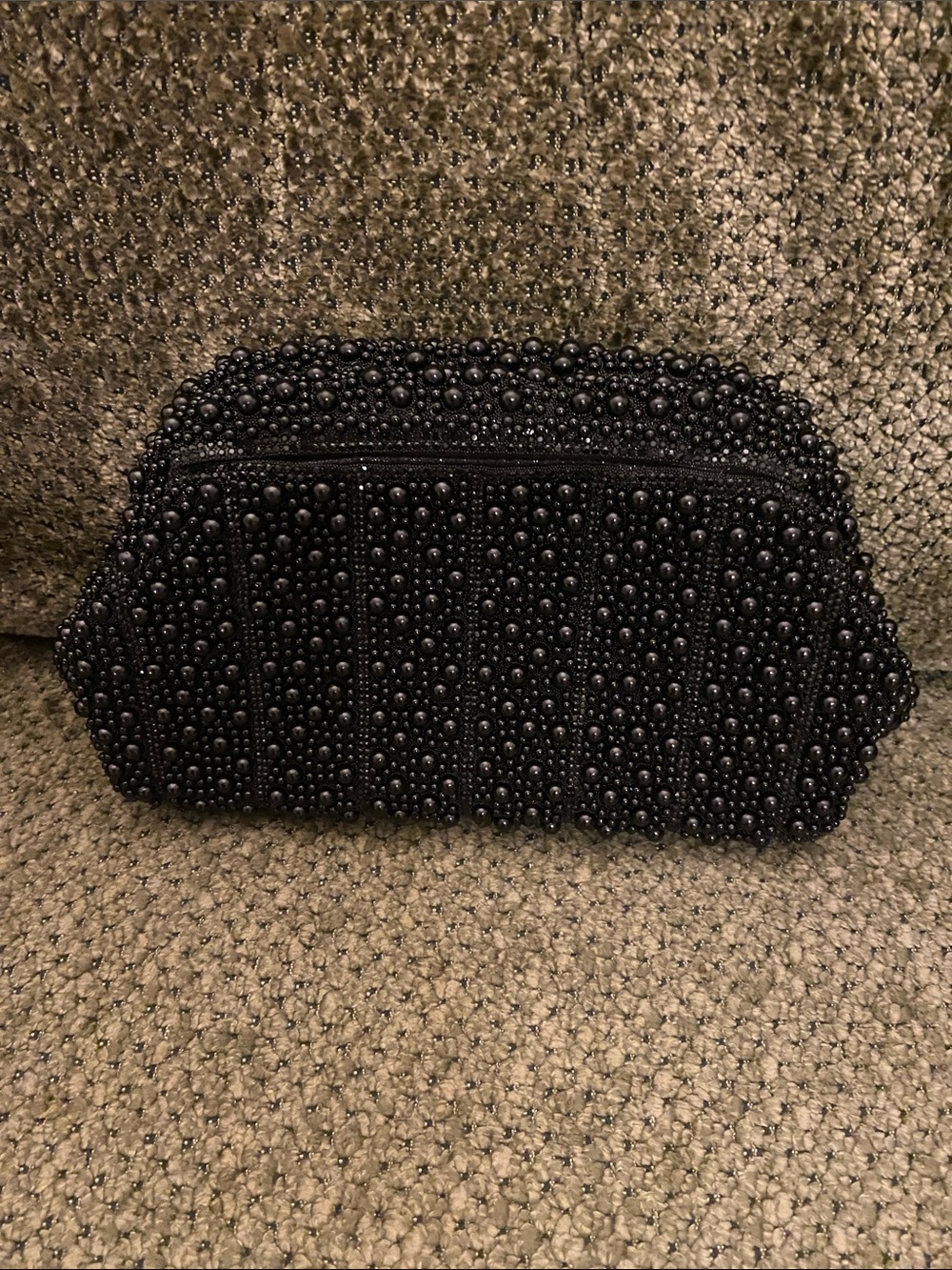 Beaded Black Evening Clutch
